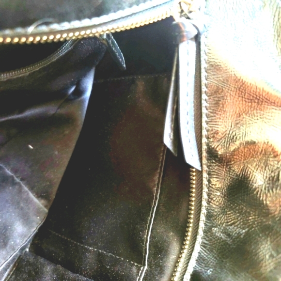 Vintage Coach Women's Patent Leather and Suede Inlaid Purse Bag - Picture 12 of 16